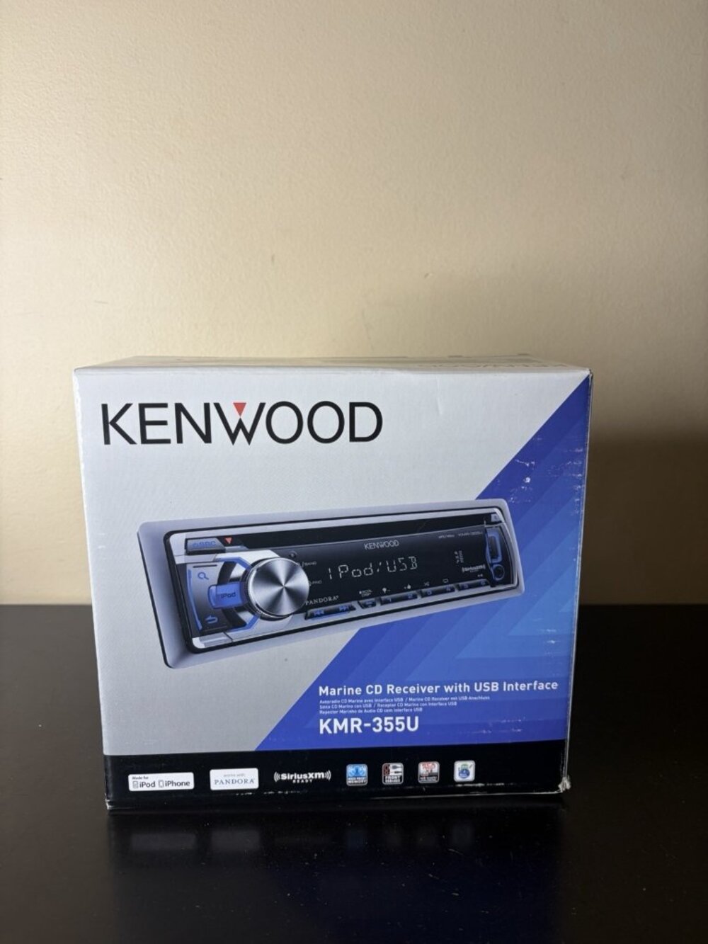 Kenwood KMR-355U Marine CD Receiver w/ USB Interface Boat Radio Aux